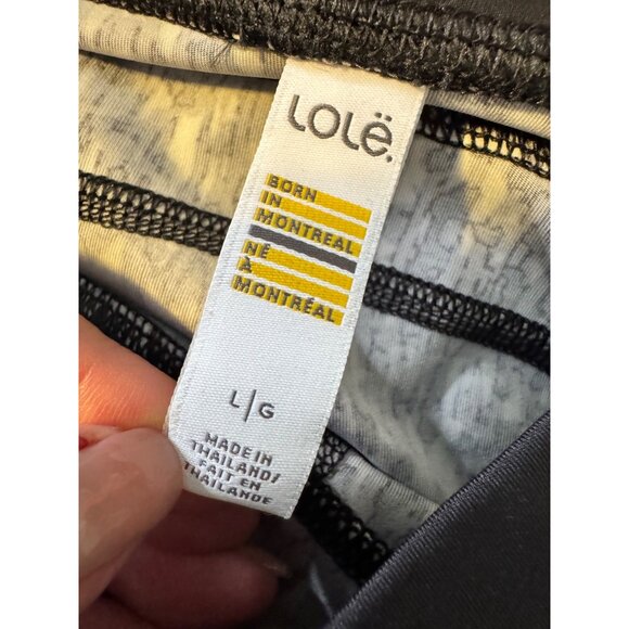 Lole Burst Leggings Size Large Black East Side Pockets NWT $80 Activewear - Picture 4 of 8